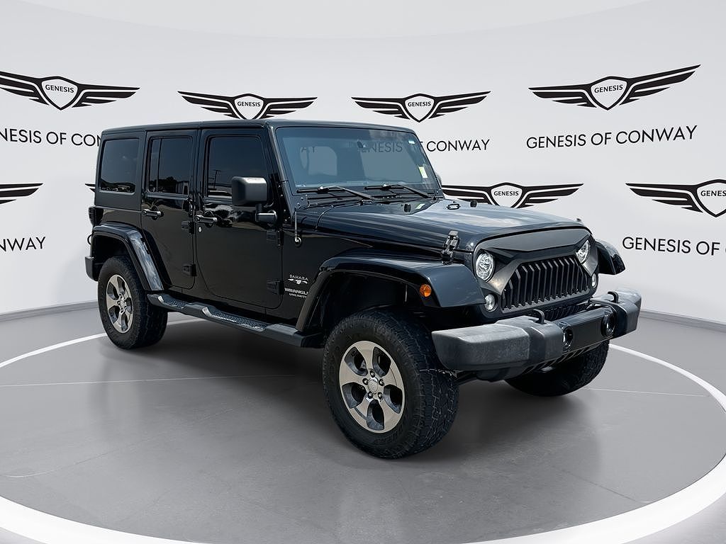 2017 Jeep Wrangler Unlimited Sahara 4x4 Black V6 Auto Hardtop Financing LIFTED