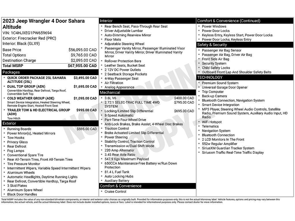 2023 Jeep Wrangler 4-DOOR SAHARA 4X4