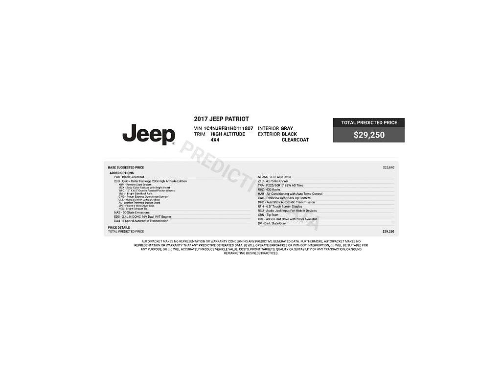 2017 Jeep Patriot Latitude