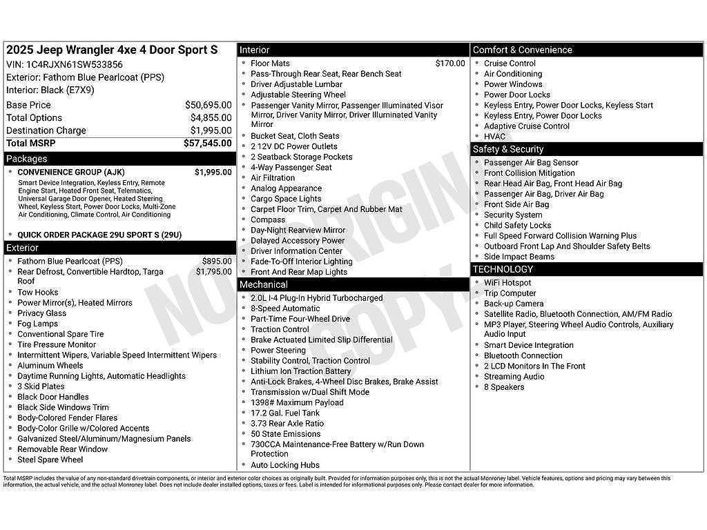2025 Jeep Wrangler 4xe Sport