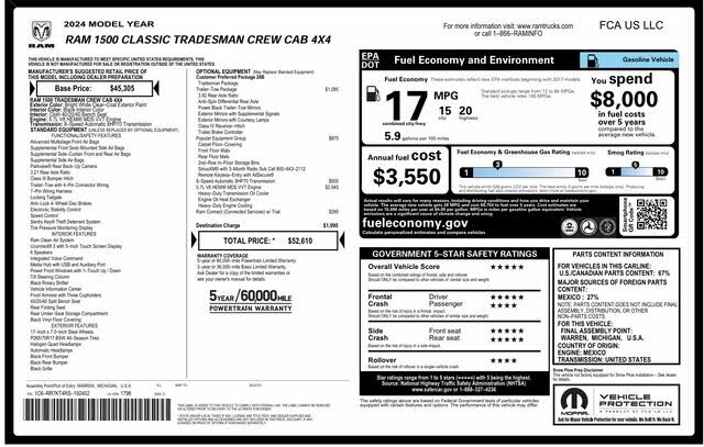 2024 Ram 1500 Classic Tradesman