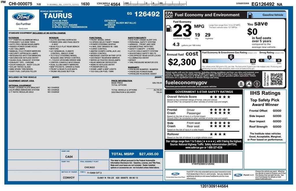 2014 Ford Taurus SE