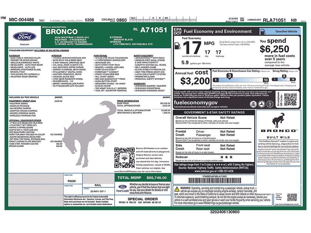2024 Ford Bronco Wildtrak