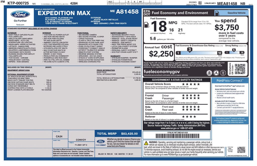 2021 Ford Expedition MAX MAX Platinum