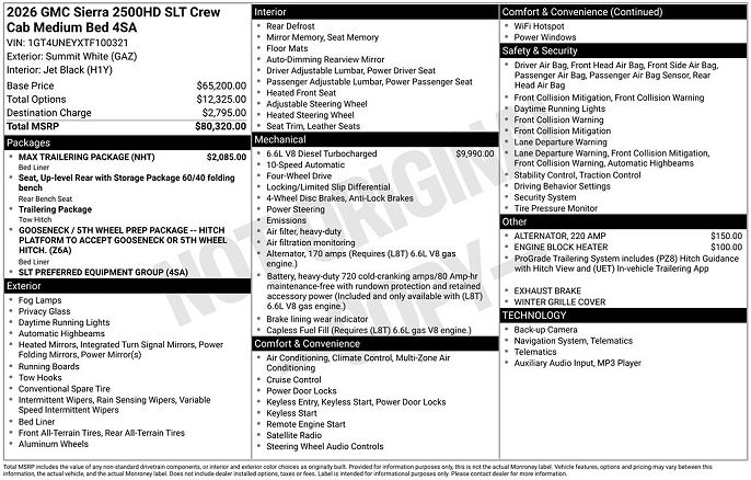GMC Sierra 2500HD SLT 2026 — миниатюра 4