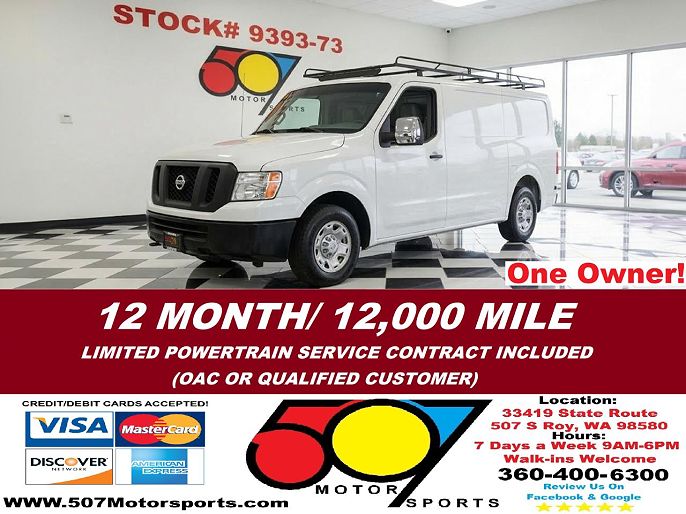 2016 Nissan NV Cargo 2500 S