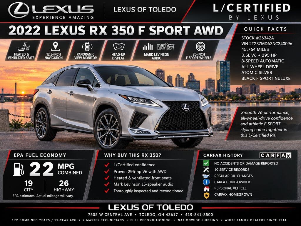2022 Lexus RX 350 F SPORT