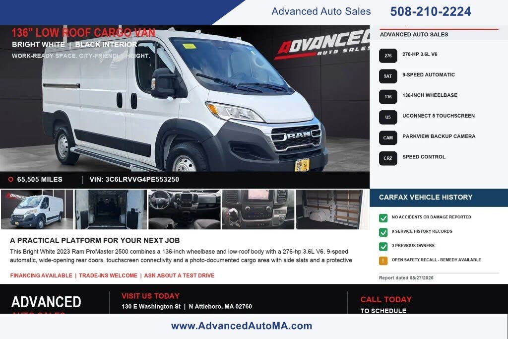 2023 Ram ProMaster 2500 Low Roof