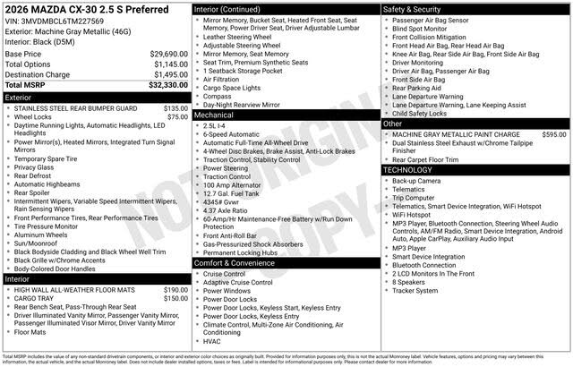 2026 Mazda CX-30 2.5 S Carbon Edition
