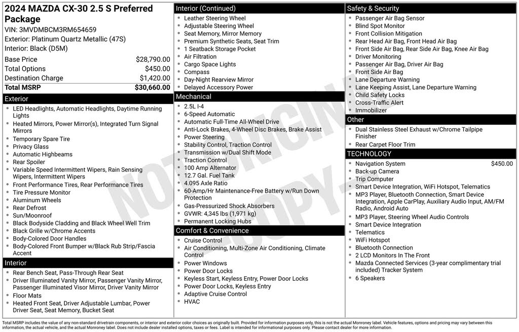 2024 Mazda CX-30 2.5 S Carbon Edition