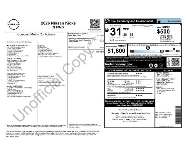 2026 Nissan Kicks S