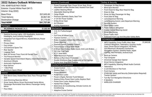 2022 Subaru Outback Wilderness