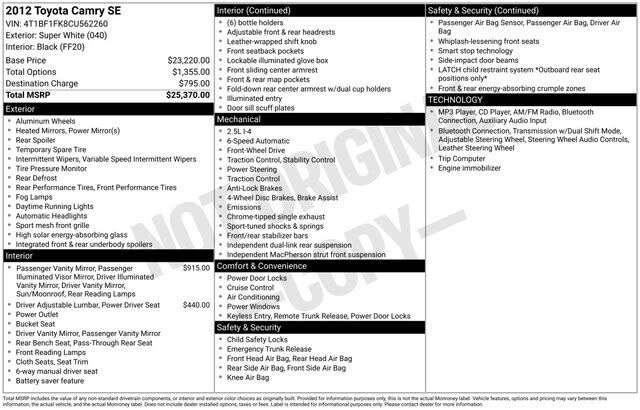 2012 Toyota Camry L