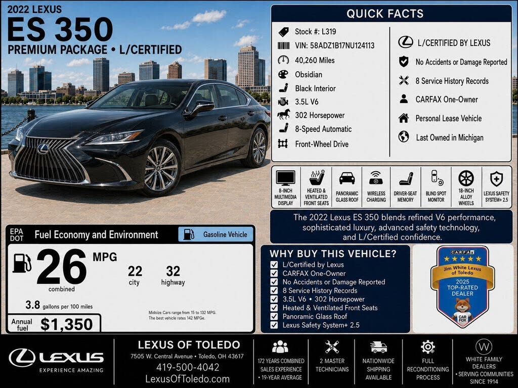 2022 Lexus ES 350