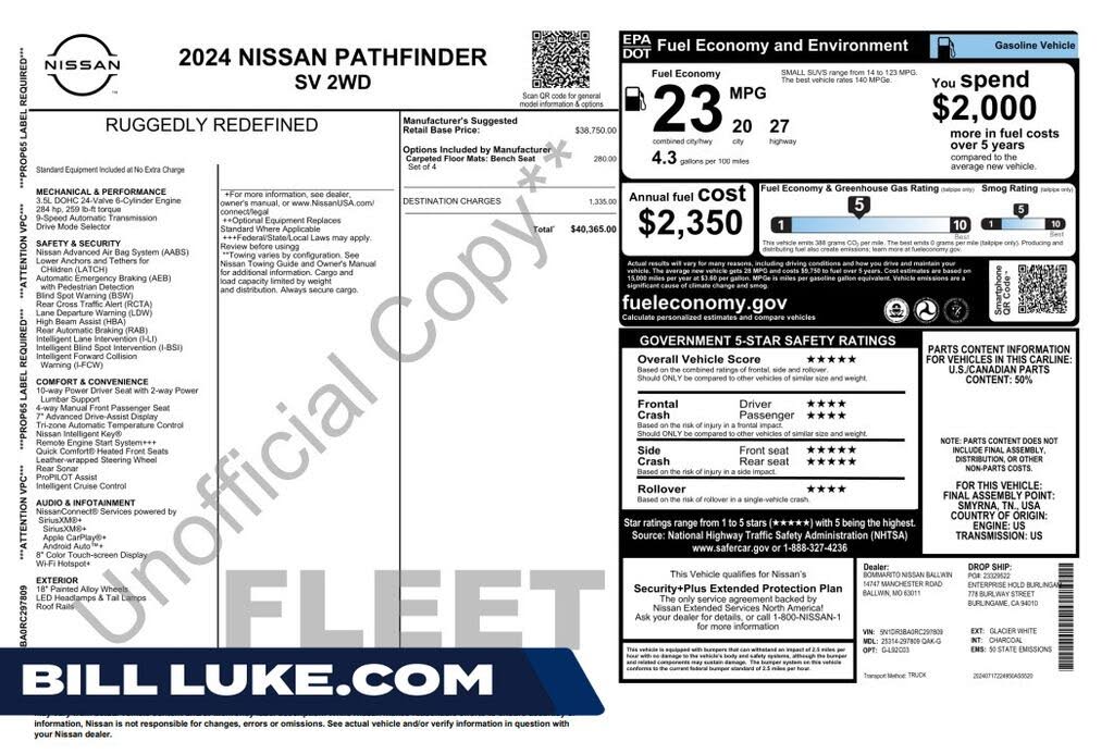 2024 Nissan Pathfinder SV