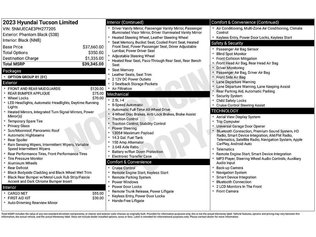 2023 Hyundai Tucson Limited
