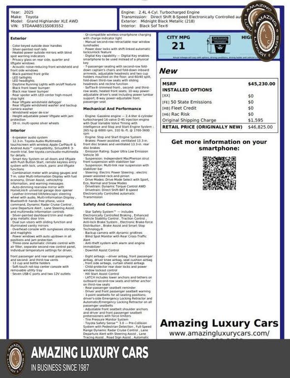 2025 Toyota Grand Highlander Limited