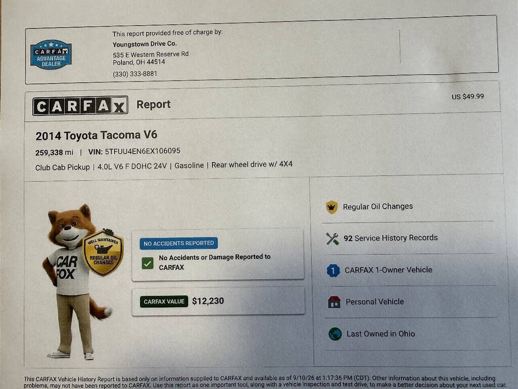 2014 Toyota Tacoma V6