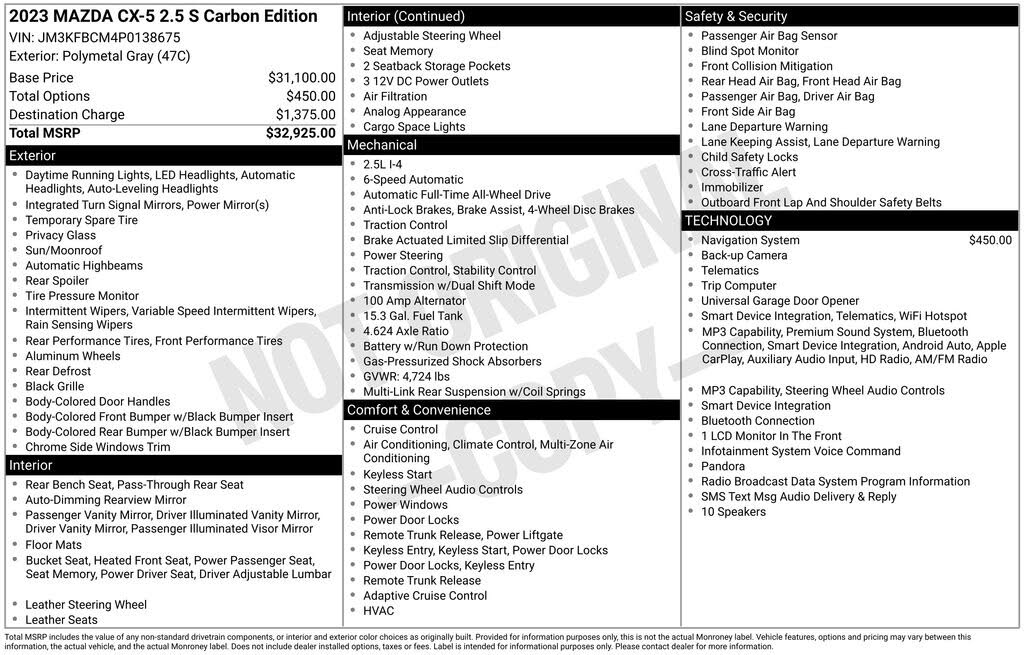 2023 Mazda CX-5 2.5 S Carbon Edition