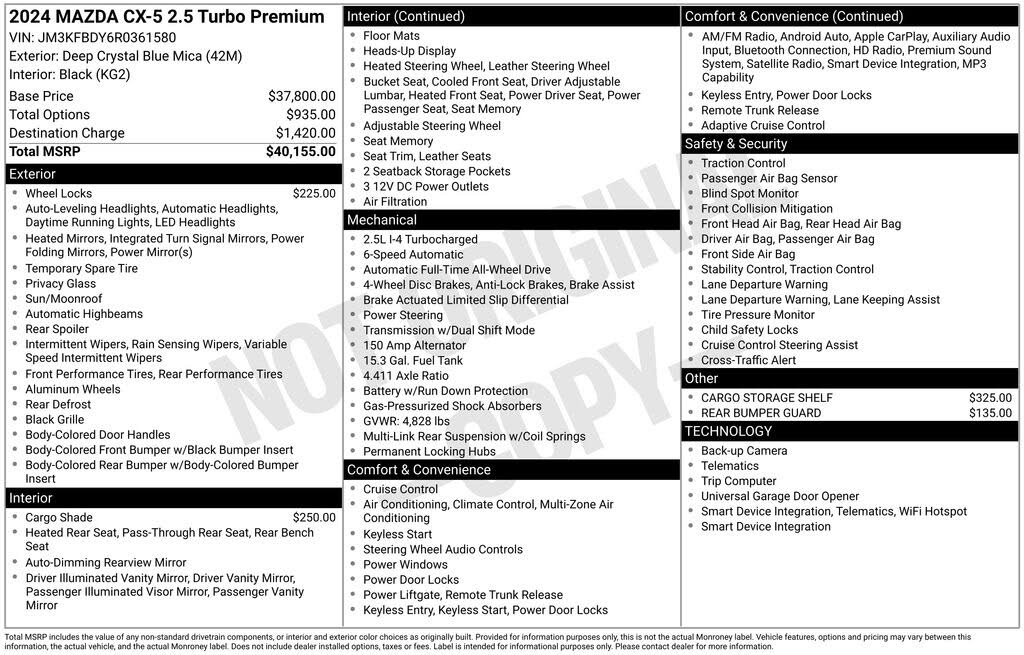 2024 Mazda CX-5 2.5 Turbo Premium
