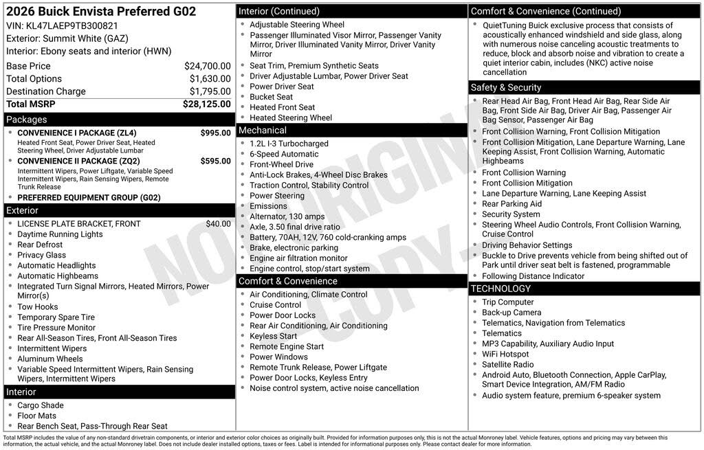 2026 Buick Envista Preferred
