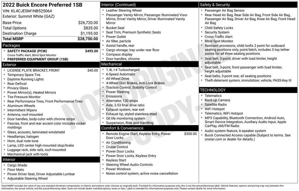 2022 Buick Encore Preferred