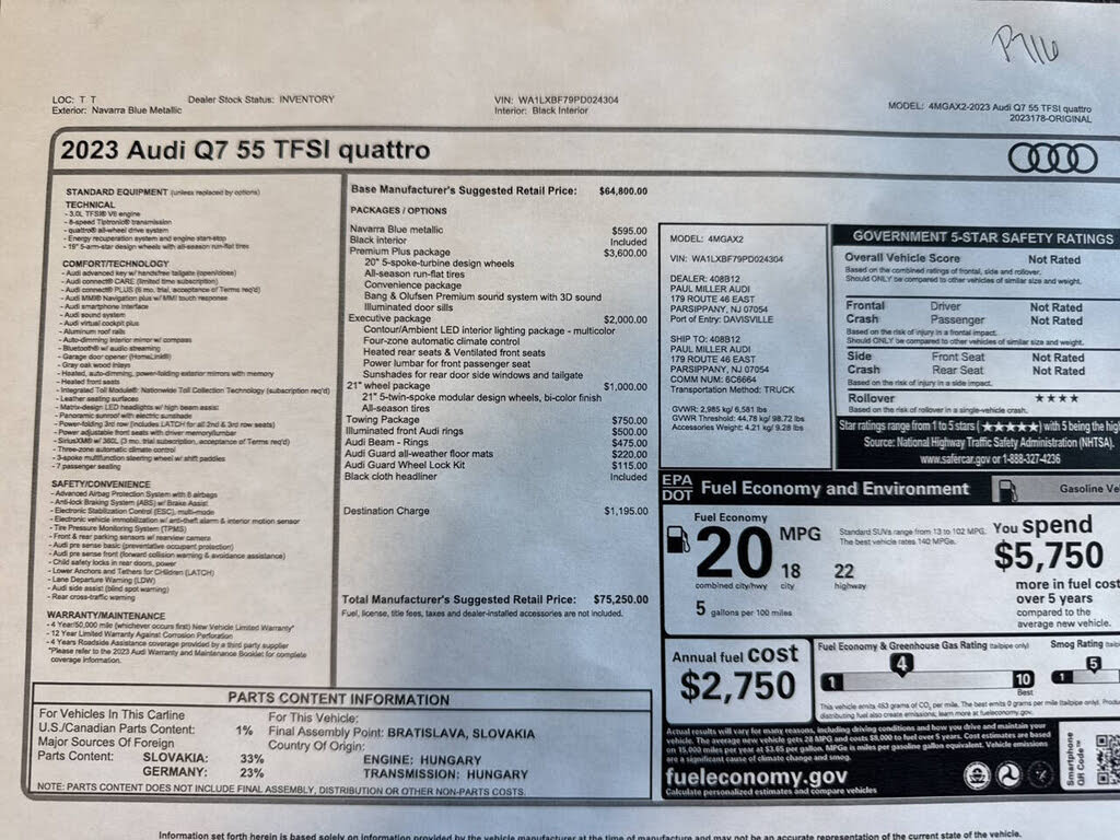 2023 Audi Q7 Premium Plus