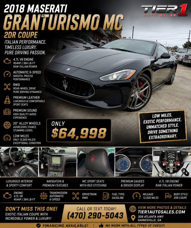 2018 Maserati GranTurismo MC