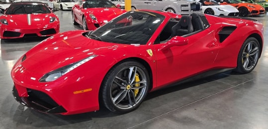 2018 Ferrari 488 Spider Daytona Seats Ceramic Brakes Shields Carbon Fiber