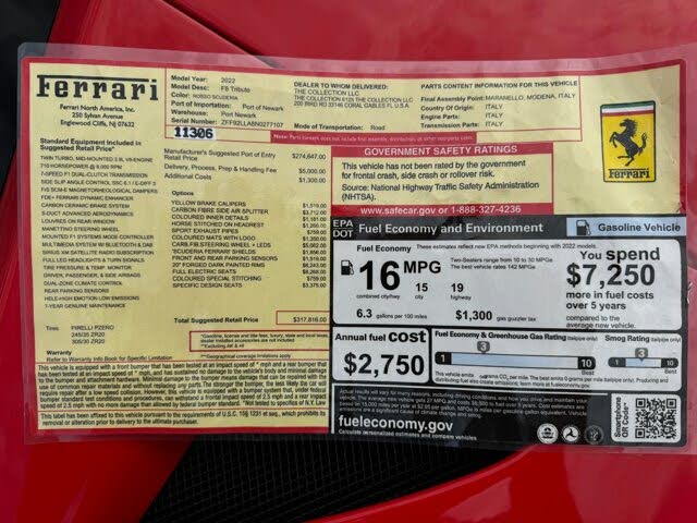 2022 Ferrari F8 Tributo Unspecified
