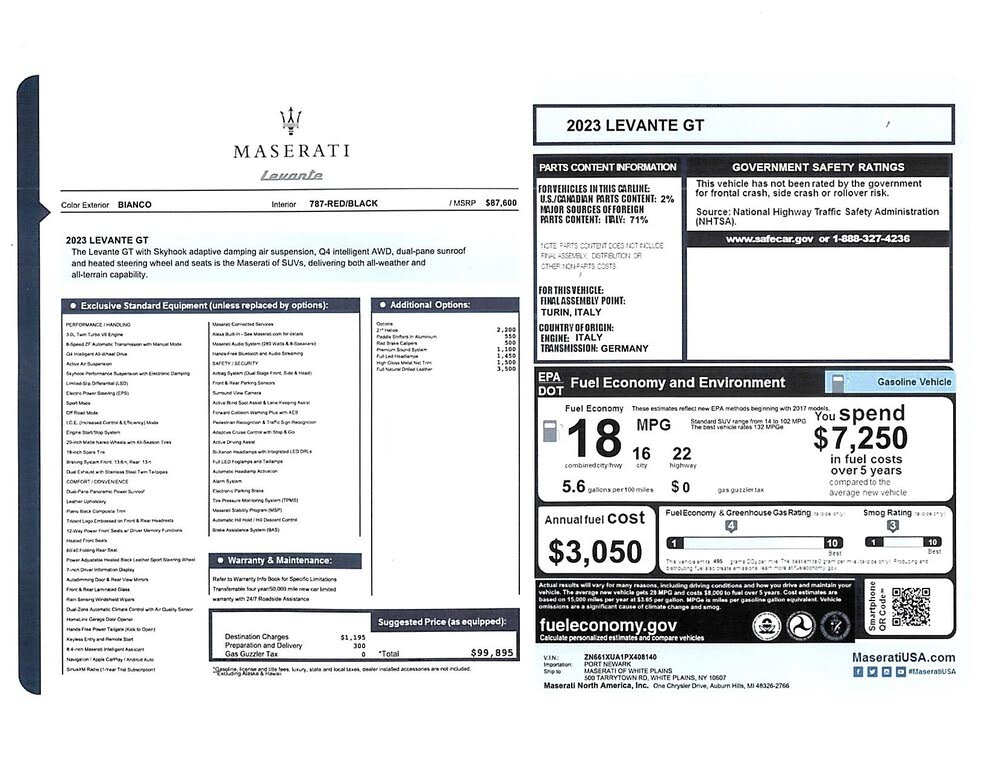 2023 Maserati Levante GT